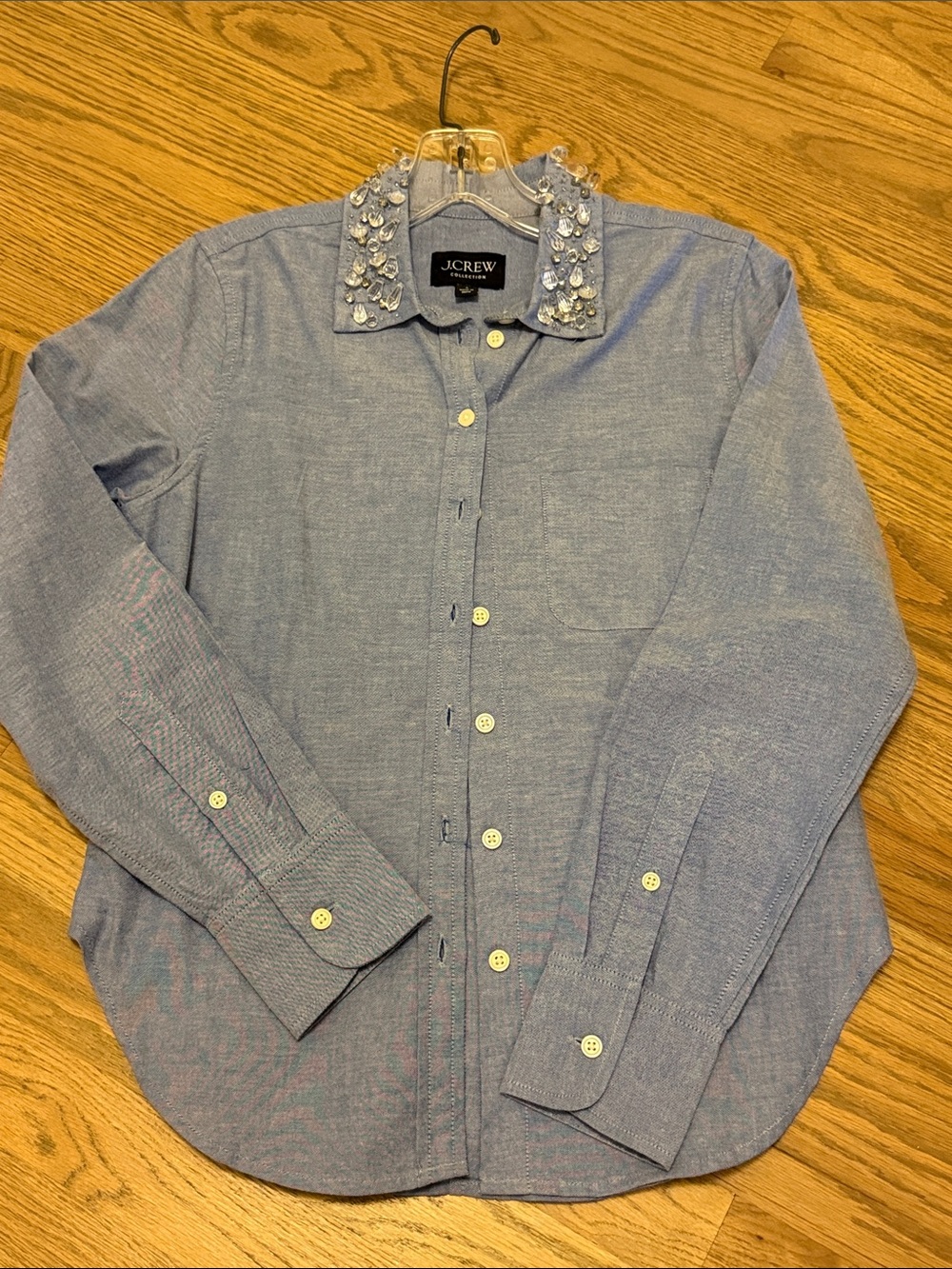 JCrew blue crystal color shirt 4
